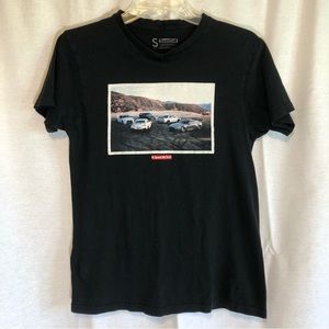 Mens TunerCult Retro Car Graphic Tee Shirt Sleeve Shirt In Speed We Trust Black